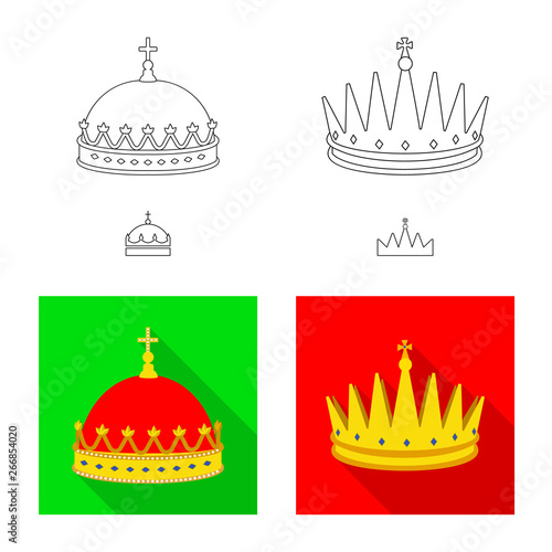 Isolated object of medieval and nobility symbol. Collection of medieval and monarchy stock symbol for web.