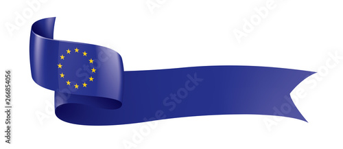 European union flag, vector illustration on a white background