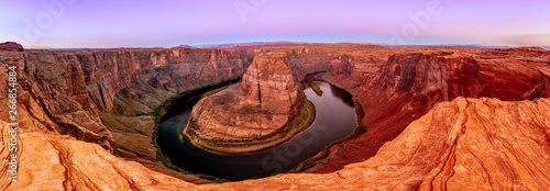 Horseshoe Bend Canyon and Colorado river in Page, Arizona, USA