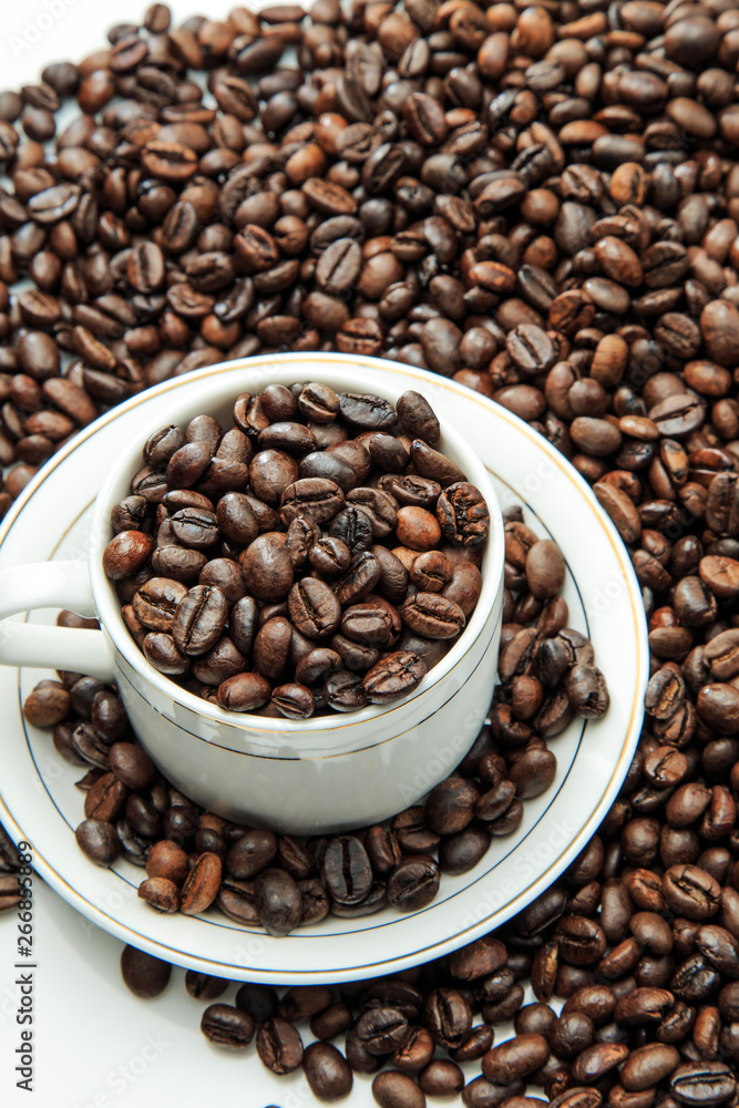 Photograph the coffee beans in detail Photograph the coffee beans in detail
