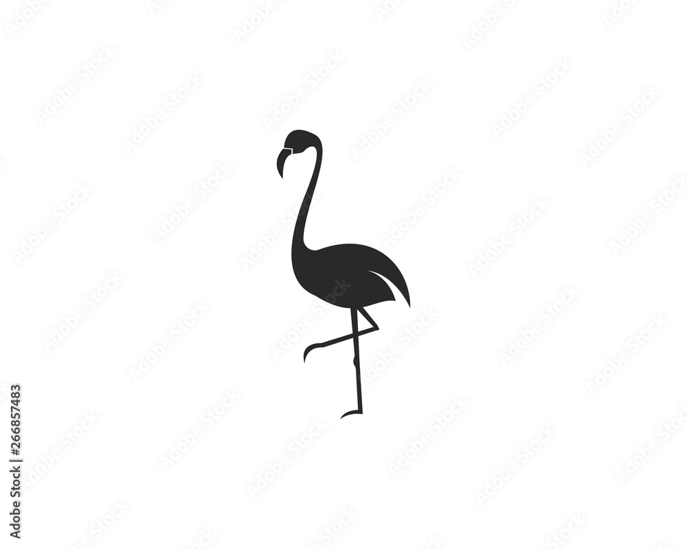Fototapeta premium Flamingo logo ilustration vector