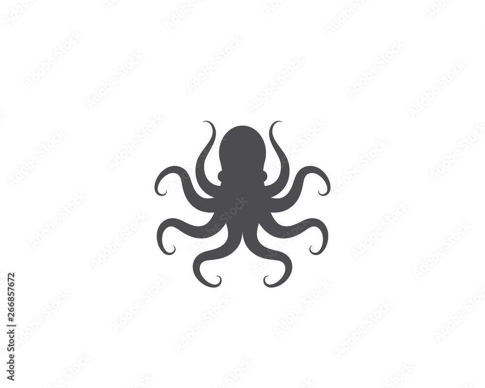 Fototapeta premium Octopus logo ilustration vector