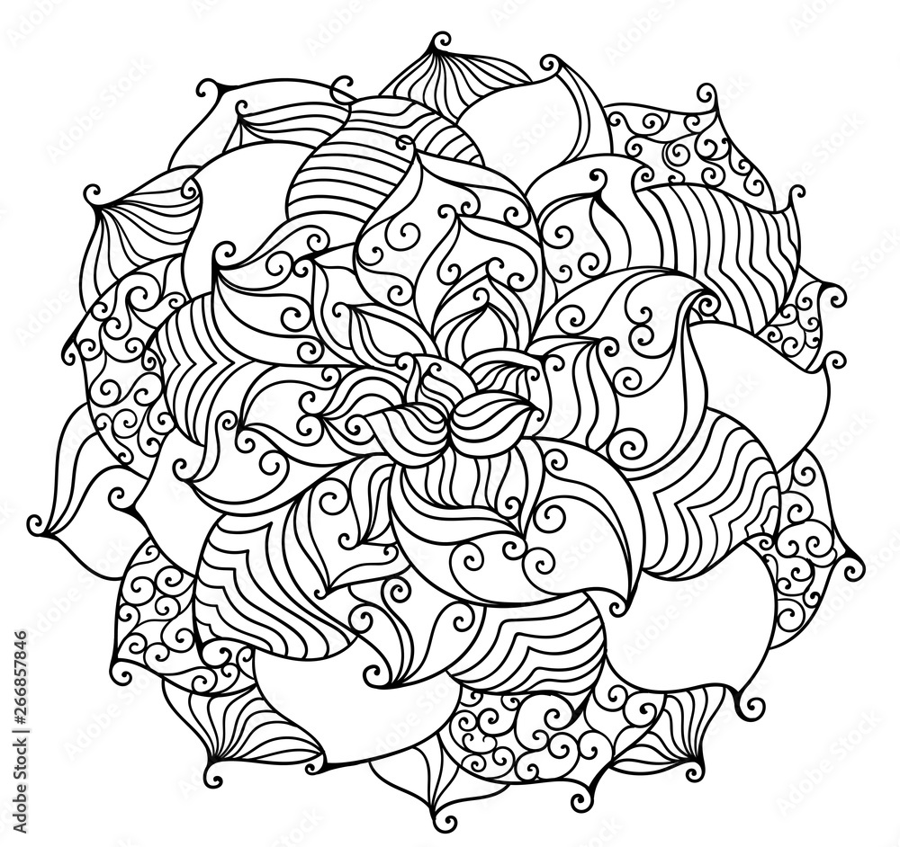flower ornamental coloring page
