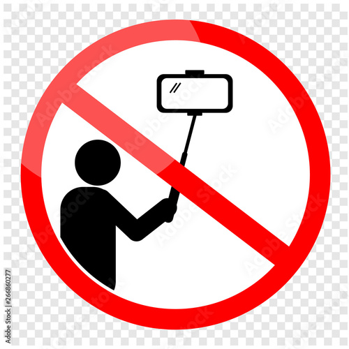 no selfie, sign