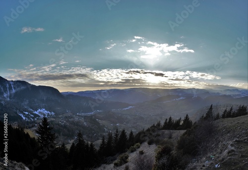 sunset in the Bucegi Mountains