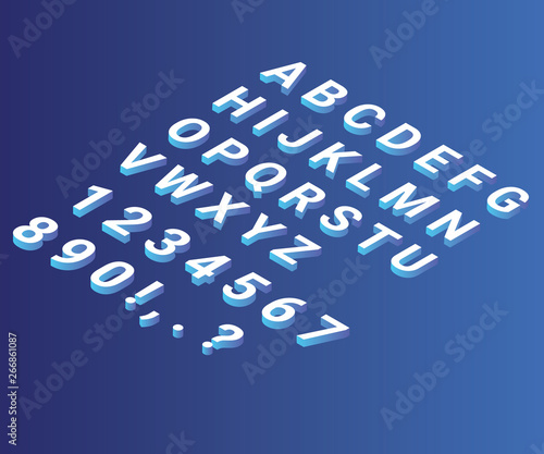 Isometric Artwork Concept of letters Isometric