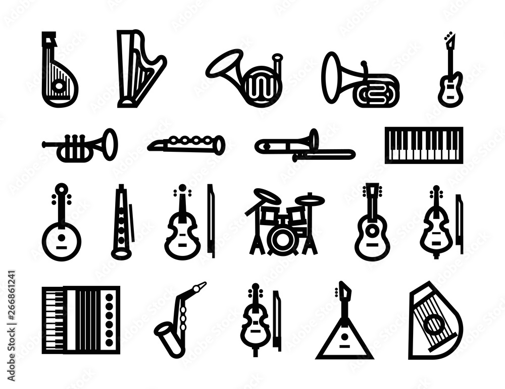 Obraz premium set of musical instruments