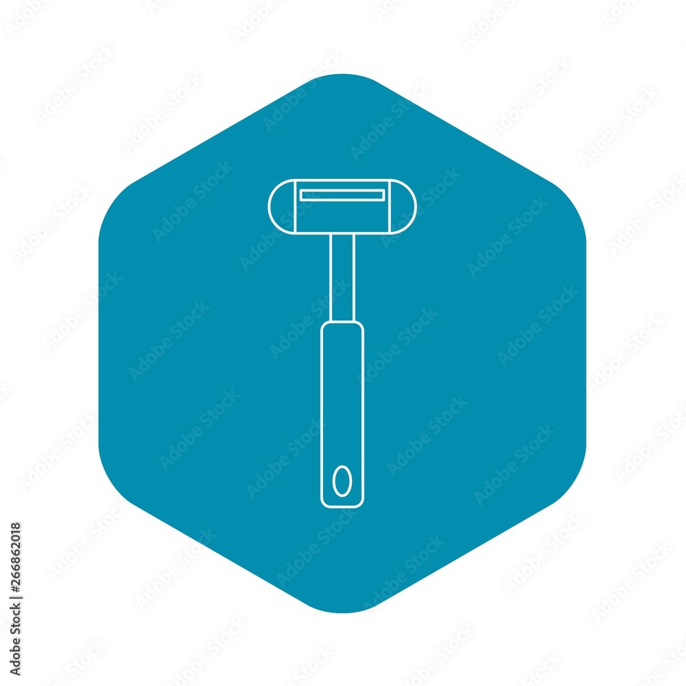 Reflex hammer icon. Outline illustration of reflex hammer vector icon for web Reflex hammer icon. Outline illustration of reflex hammer vector icon for web