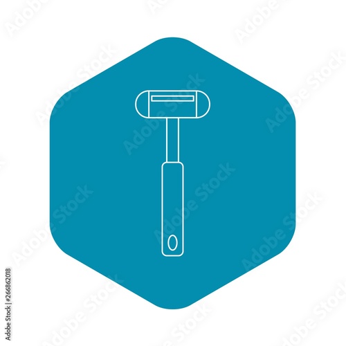 Reflex hammer icon. Outline illustration of reflex hammer vector icon for web