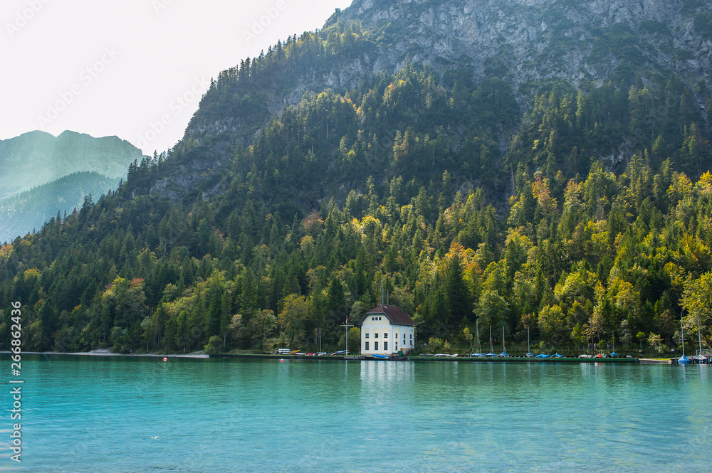 Fototapeta premium Beautiful view of lake Plansee, Tyrol, Austria.