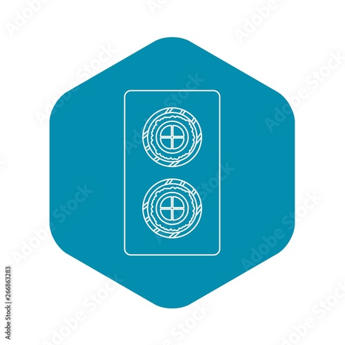 Fish roll icon. Outline illustration of fish roll vector icon for web