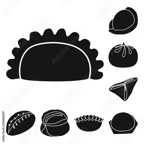 Vector illustration of cuisine  and appetizer symbol. Collection of cuisine  and food  vector icon for stock.
