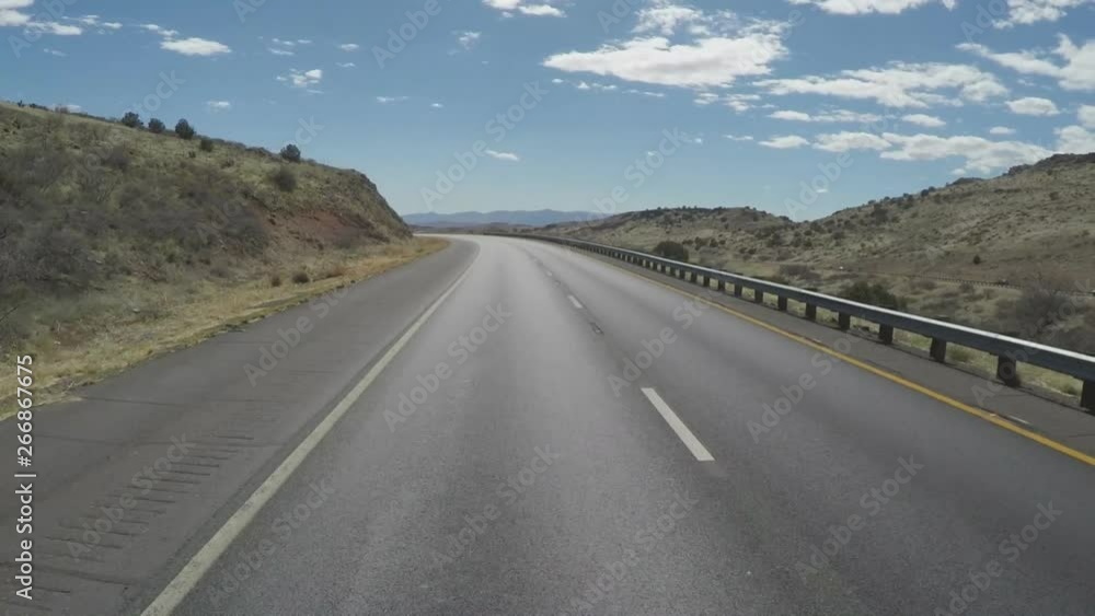 Arizona Highway 17 Receeding From Car Mounted Camera Arizona Highway 17 Receeding From Car Mounted Camera