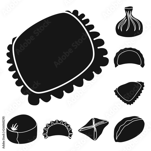 Vector illustration of cuisine  and appetizer sign. Set of cuisine  and food  vector icon for stock.