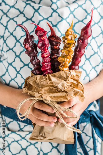 churchkhela in children's hands
