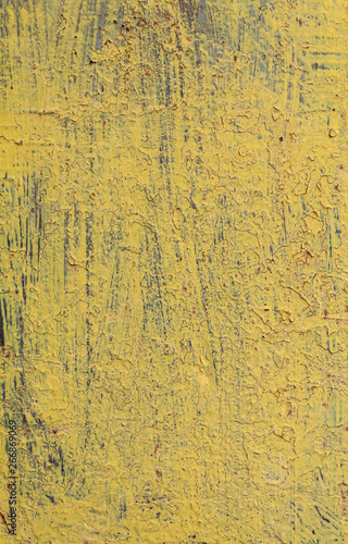 Yellow Painted Weathered Scratched Metal Texture