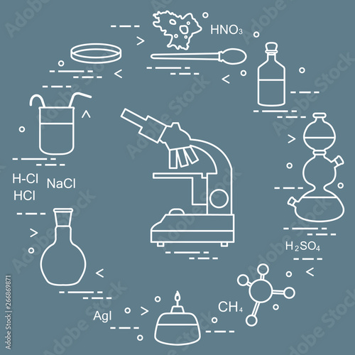 Chemistry scientific, education elements.