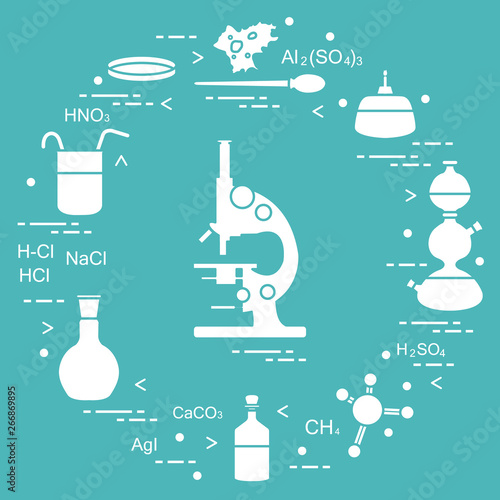 Chemistry scientific, education elements.