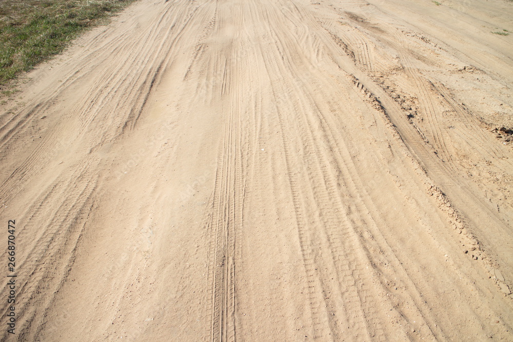 Naklejka premium Sandy road with small stones