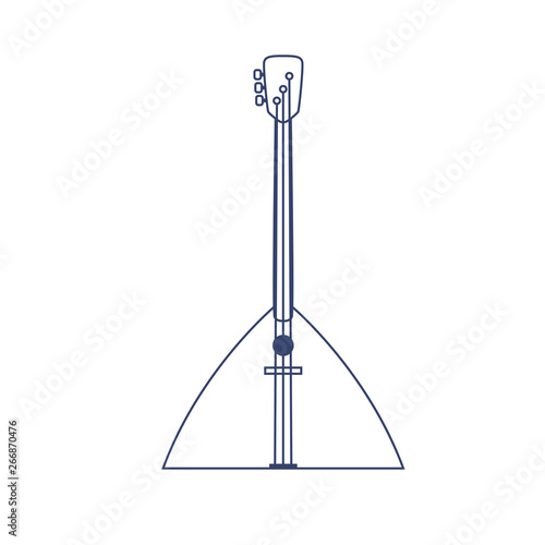 Vector balalaika for coloring. Illustration for children coloring book