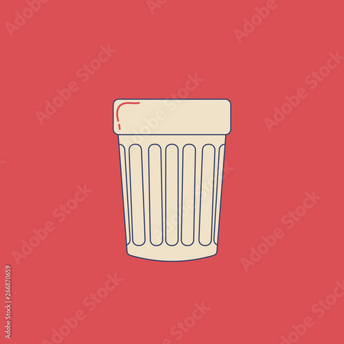 Vector faceted glass in modern flat style on light background. Poster with faceted glass