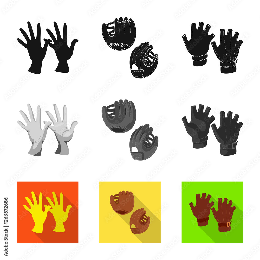 Fototapeta premium Isolated object of silhouette and safety symbol. Collection of silhouette and comfort stock symbol for web.