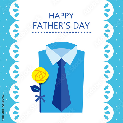 Happy Father's Day Shirt & Yellow Rose With Lace