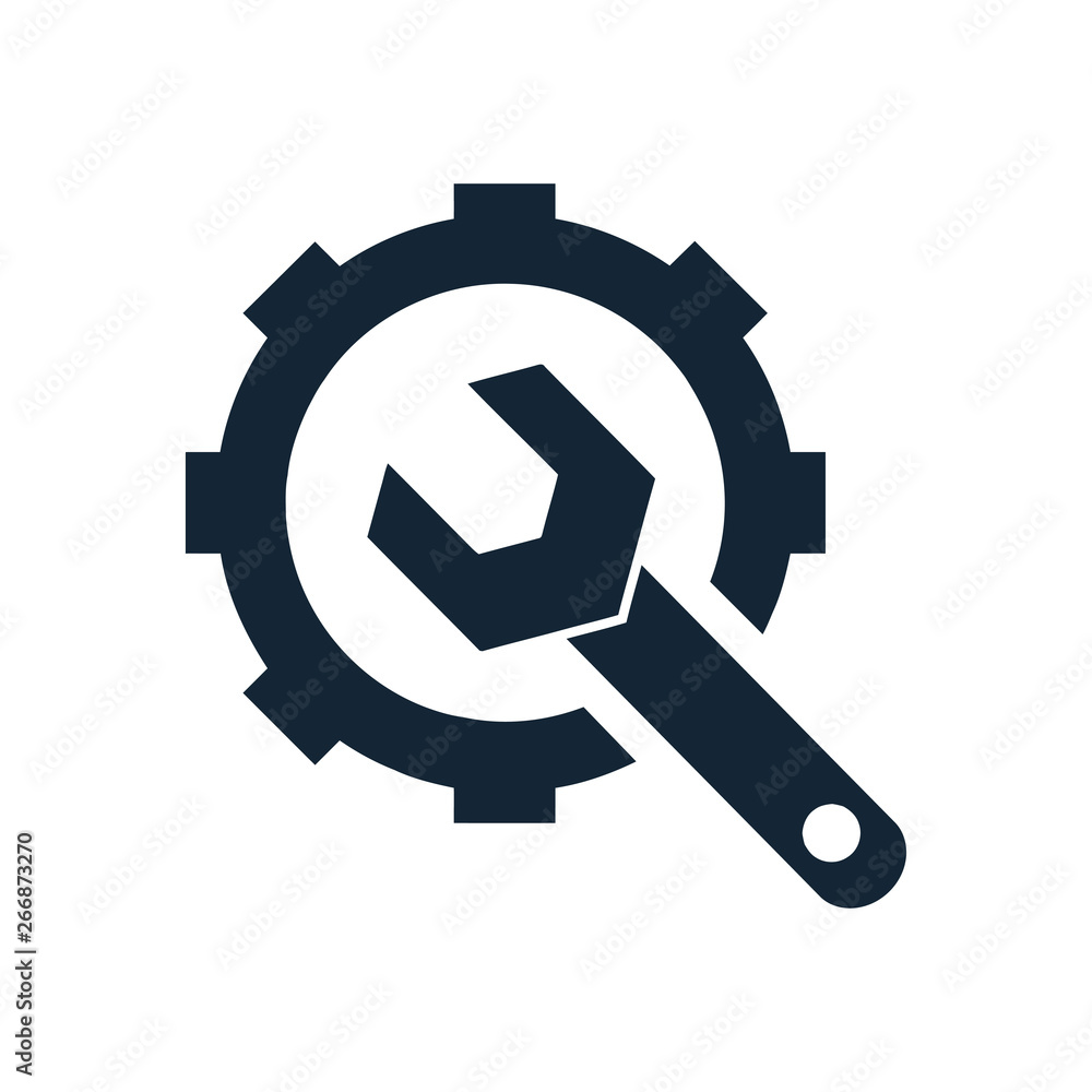 wrench with gear, wrench with hand , work tool icon wrench with gear, wrench with hand , work tool icon