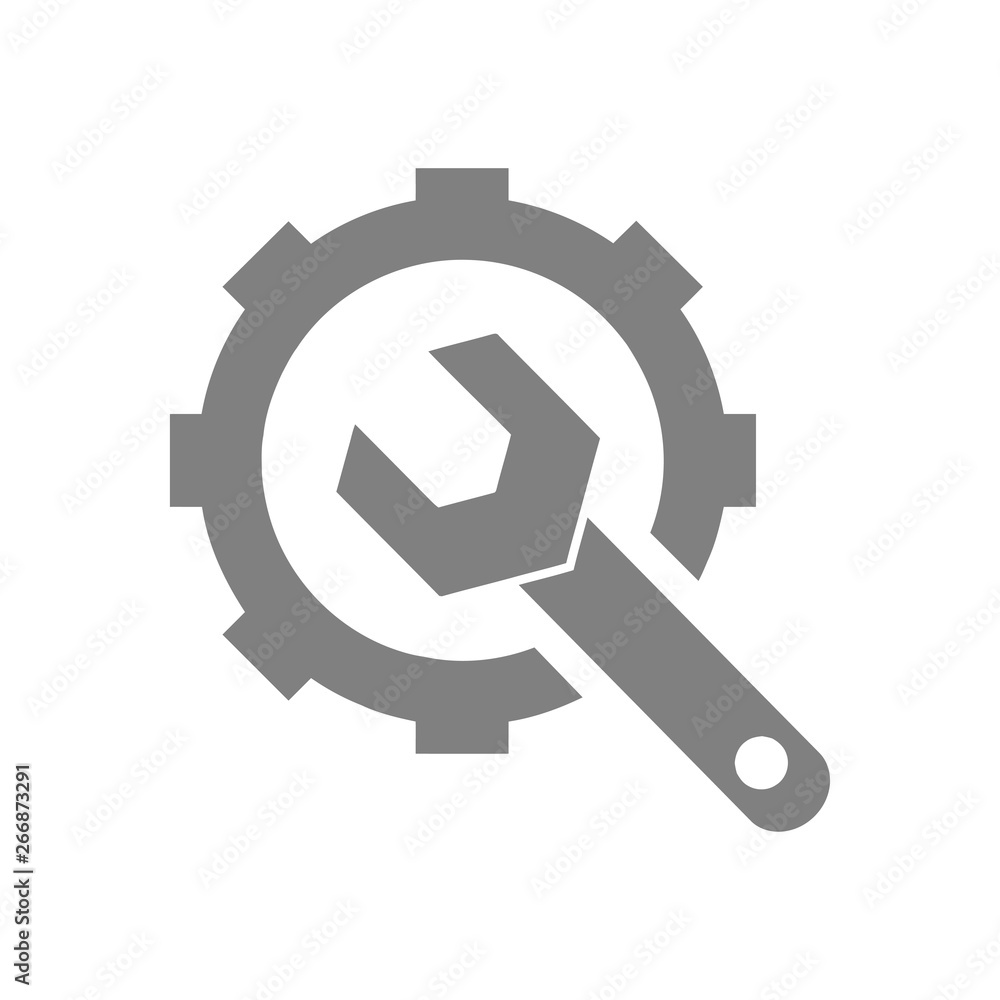 wrench with gear, wrench with hand , work tool icon wrench with gear, wrench with hand , work tool icon