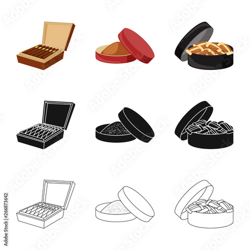 Vector design of refuse and stop symbol. Set of refuse and habit vector icon for stock.