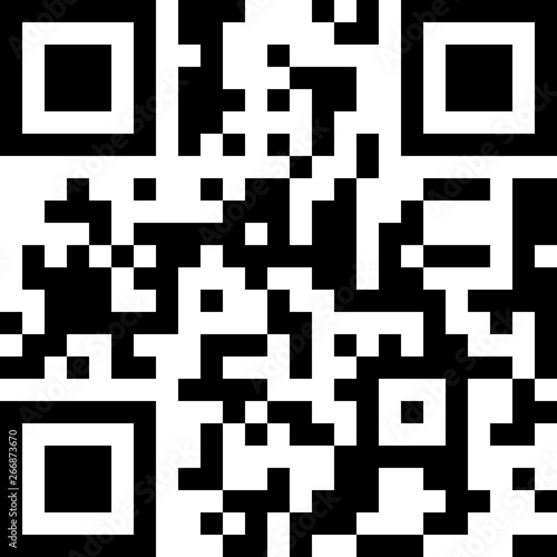 Qr code template. Generated from standard words that are Sed vehicula. Vector illustration.