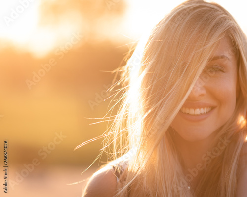 Stylish young model posing outdoor