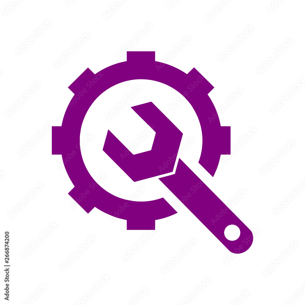 wrench with gear, wrench with hand , service tool , work tool icon wrench with gear, wrench with hand , service tool , work tool icon