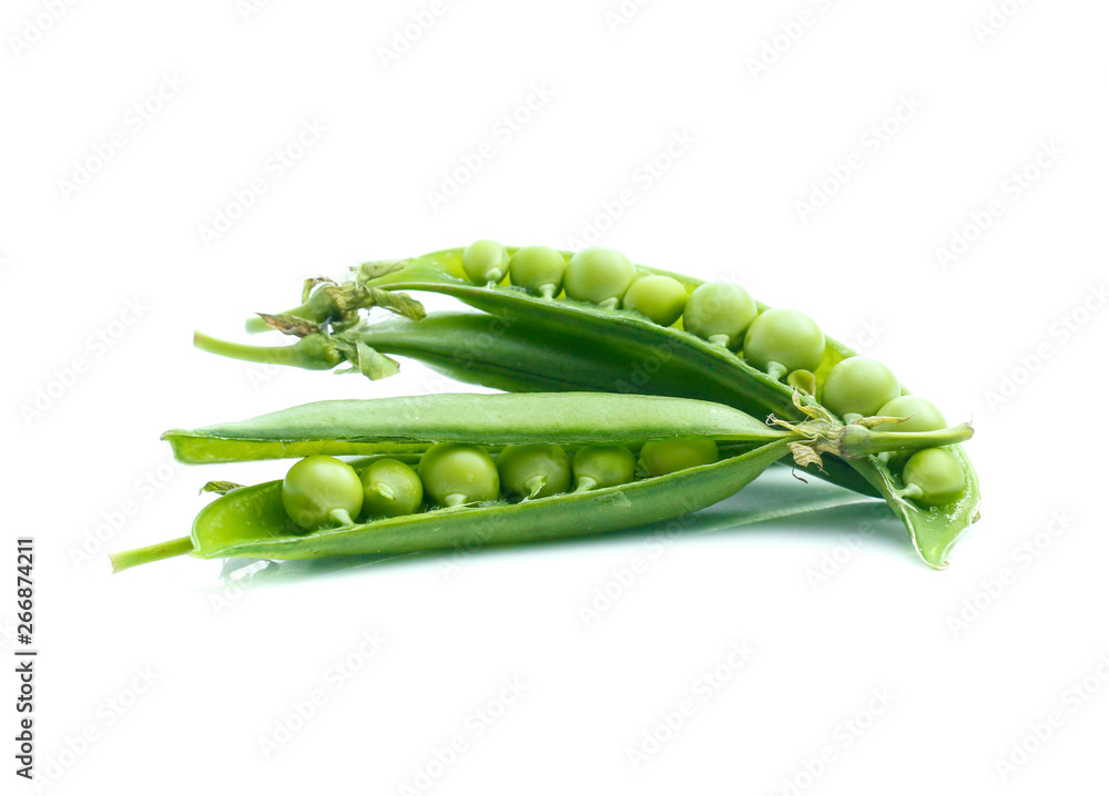 Fresh peas isolated on white background Fresh peas isolated on white background