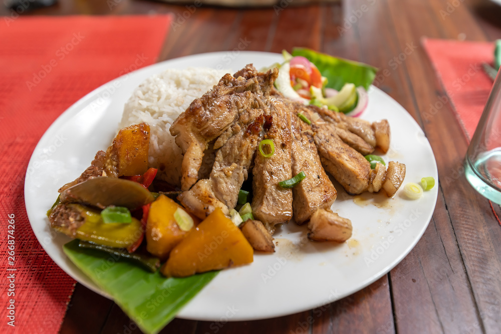 Grilled pork with Rice
