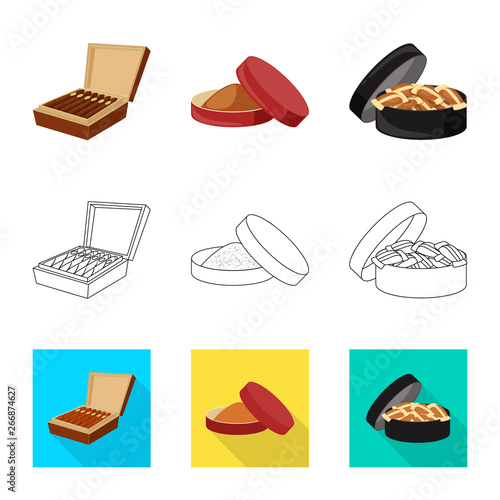 Vector design of refuse and stop sign. Collection of refuse and habit vector icon for stock.