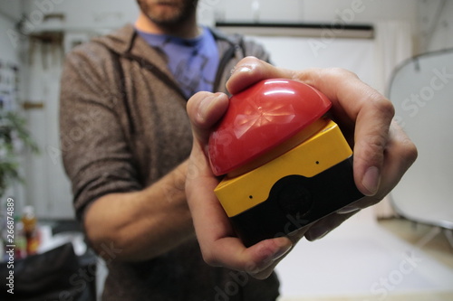 Papier peint notaus buzzer startknopf jetzt los startschuss bedienknopf