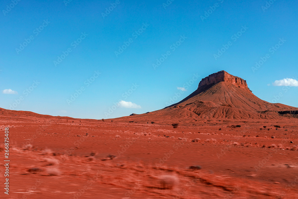 A beautiful mountain landscape, a geological wonder . Atlas Mountains, Morocco. A beautiful mountain landscape, a geological wonder . Atlas Mountains, Morocco.