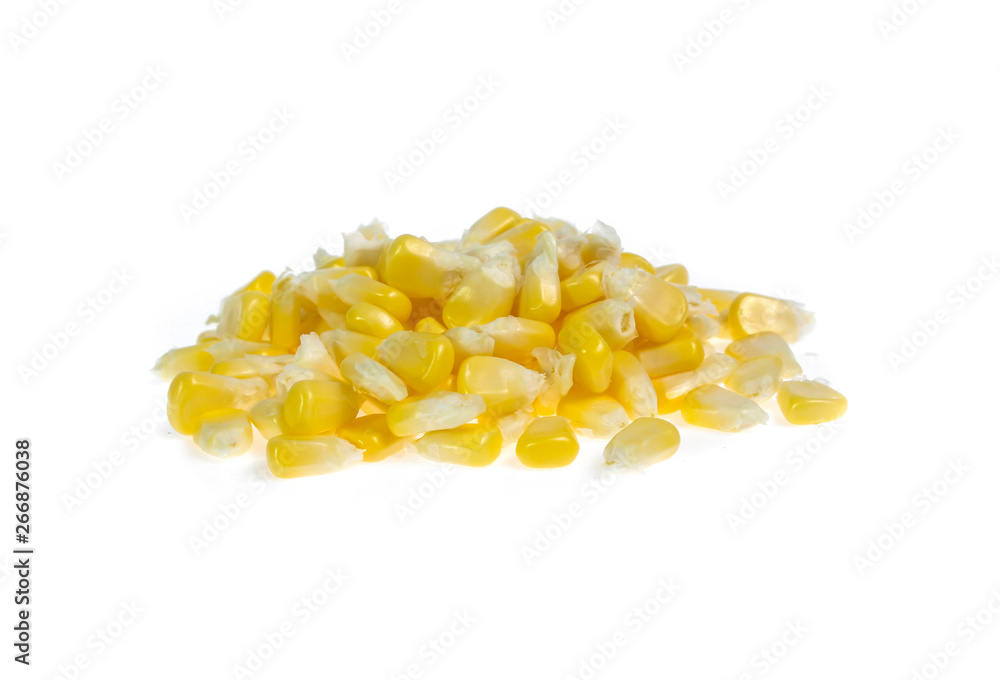 An ear of corn isolated on a white background An ear of corn isolated on a white background