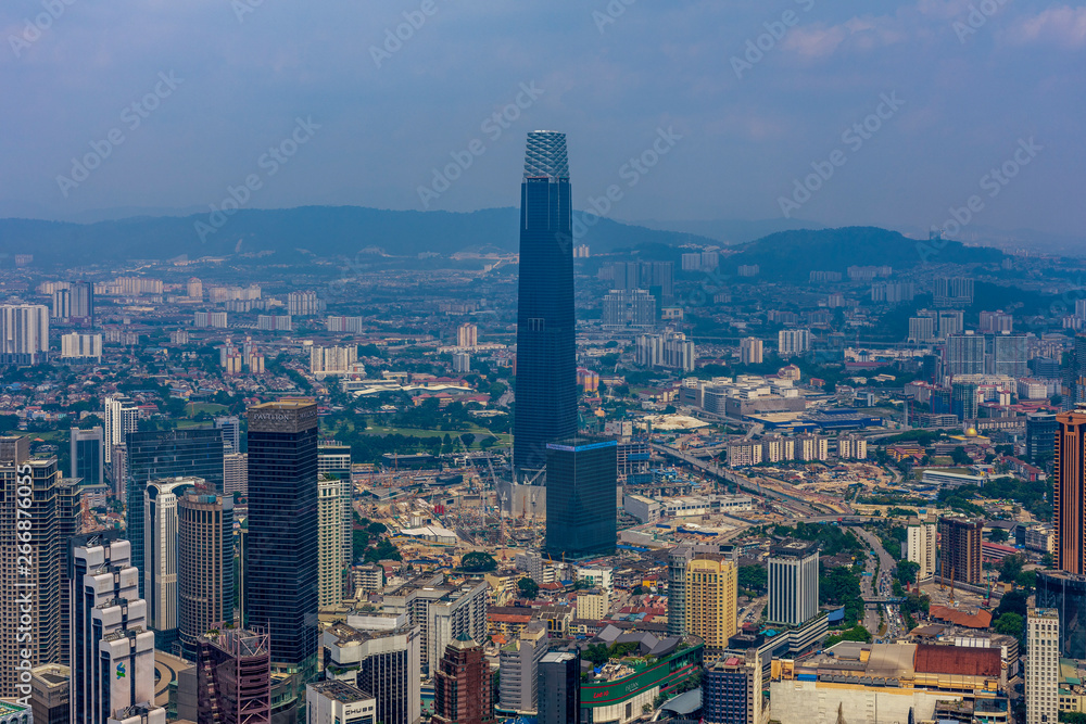 KUALA LUMPUR, MALAYSIA - April. 21, 2016 . View of Kuala Lumpur city skyline
