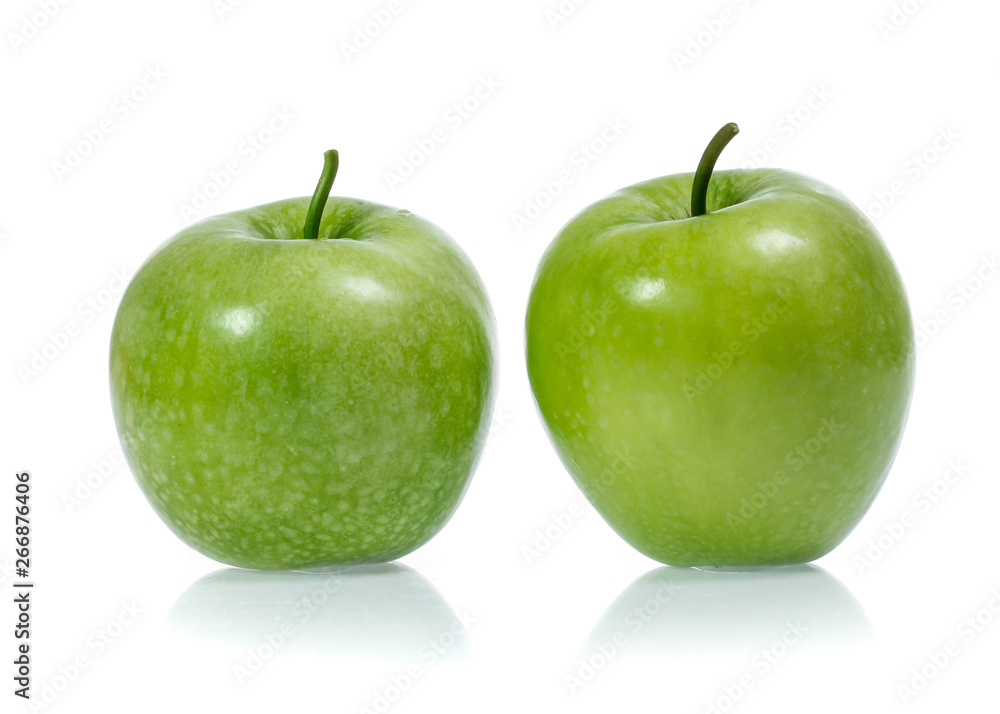 Green apple, isolated on white background Green apple, isolated on white background
