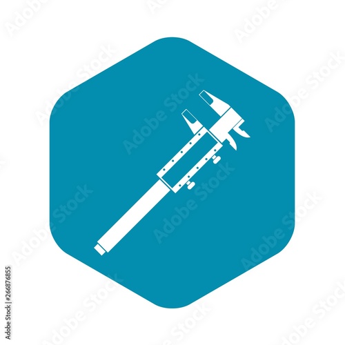 Vernier caliper icon. Simple illustration of vernier caliper vector icon for web