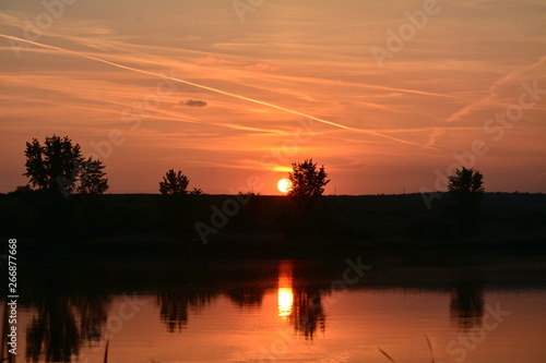 sunset at the lake