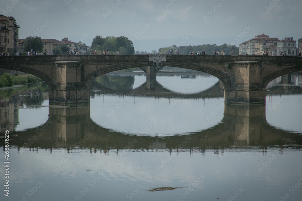 dark mood reflection of the Trinity Bridge