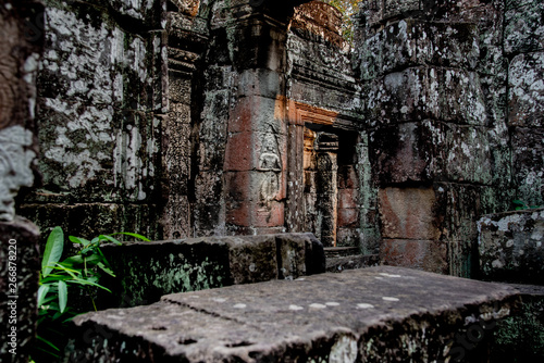 Courtyard in the ruins of Angkor Wat at Siem Reap