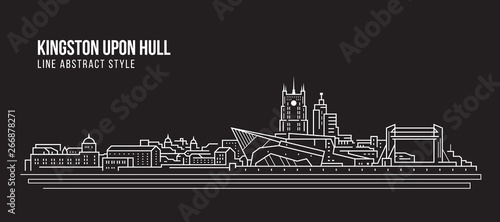 Cityscape Building Line art Vector Illustration design -  Kingston upon hull city photo