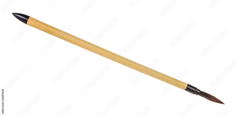 clean paintbrush with round tip for sumi-e clean paintbrush with round tip for sumi-e