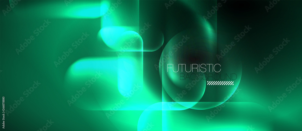 Neon glowing techno lines, hi-tech futuristic abstract background template Neon glowing techno lines, hi-tech futuristic abstract background template