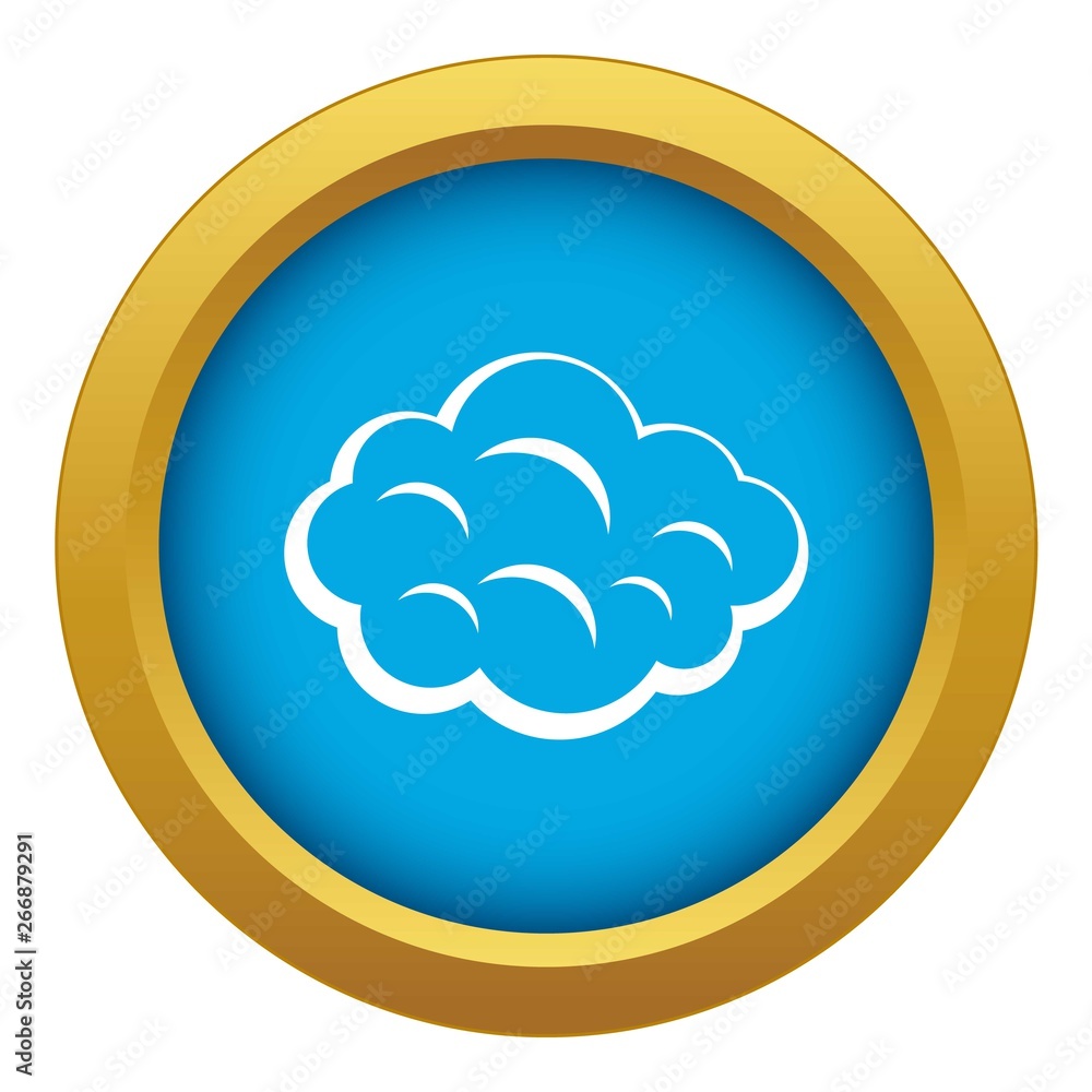 Summer cloud icon blue vector isolated on white background for any design Summer cloud icon blue vector isolated on white background for any design