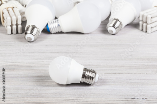 LED bulb light and several energy-saving lamps